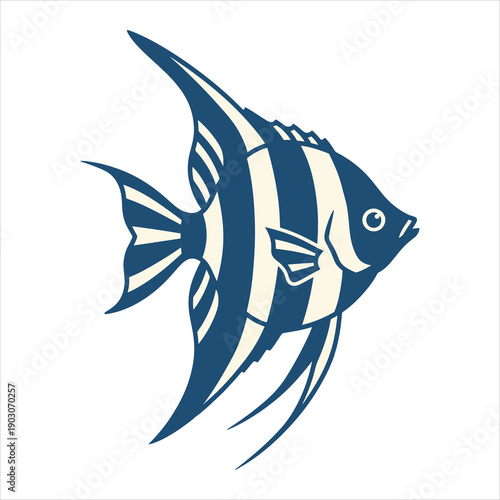 vector illustration of an angelfish