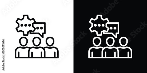 Discussion Icon Sheet Black And White