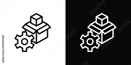 Product Management Icon Sheet Black And White