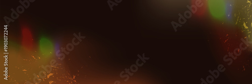 Stylized light film leak background with red glow, camera flare effect, vivid light gradient and analog film grain, camera overlay effect.