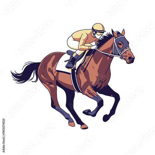 Horse Racing Jockey Rider Galloping Fast Speed Animal Sport Competition