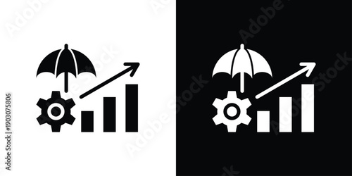 Risk Assessment Icon Sheet Black And White