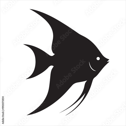 Angelfish illustration vector silhouette