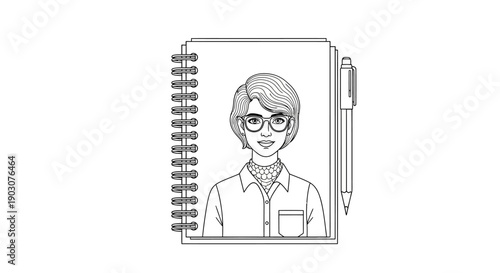 Vector illustration of a businessman in a suit with a briefcase working at a desk in an office with business people and money