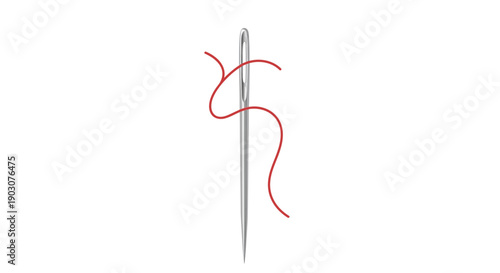 Isolated macro illustration of an abstract red and green ribbon with a yellow line symbol on a white background