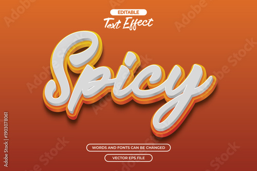 3d Spicy editable text effect