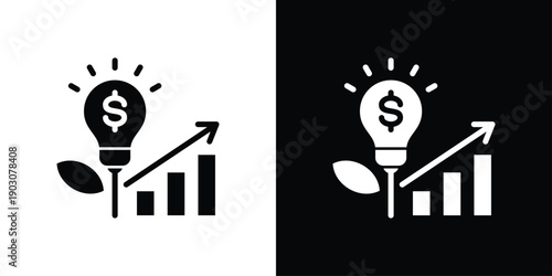 Investment Icon Sheet Black And White