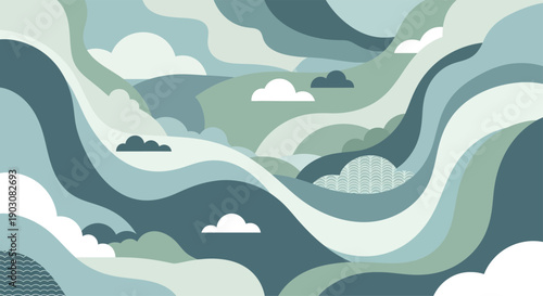 seamless background with waves