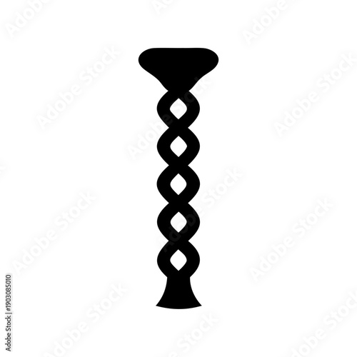 Stylized celtic knot design in black and white vector art Vector, illustration