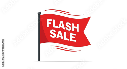 Eye-catching flash sale banner for urgent discounts and special limited-time offers