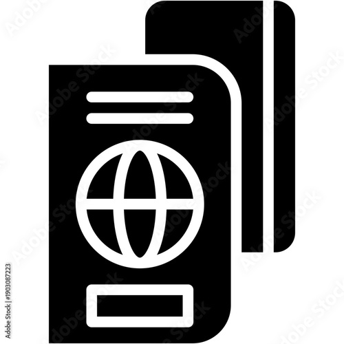 Passport Document and Travel Identity Vector Icon