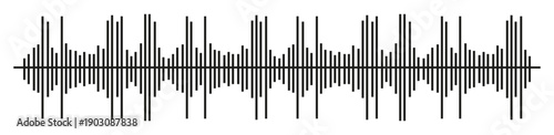 Audio Waveform Visualization – Clean Sound Signal, Voice Frequency Line & Music Wave Pattern for Modern Audio Design
