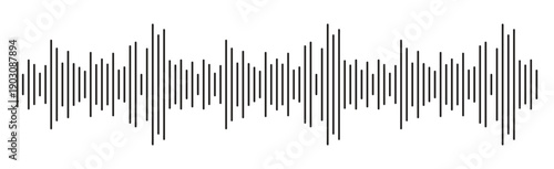 Audio Waveform Visualization – Clean Sound Signal, Voice Frequency Line & Music Wave Pattern for Modern Audio Design