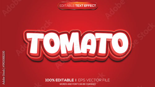3d text effect tomato theme