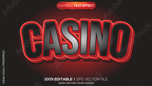 3d text effect casino theme