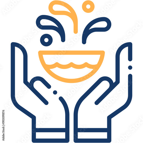 Songkran Water Festival and Cultural Celebration Vector Icon