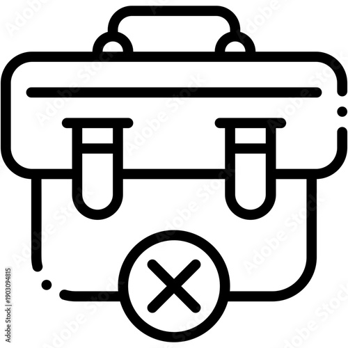 Unemployed Job Cancellation and Human Resources Vector Icon