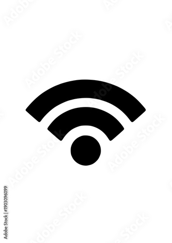 Bold Wi-Fi signal icon illustrating wireless connectivity and internet access
