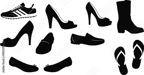 Set of Footwear Icons