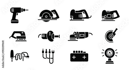 Set of Power Tools Icons