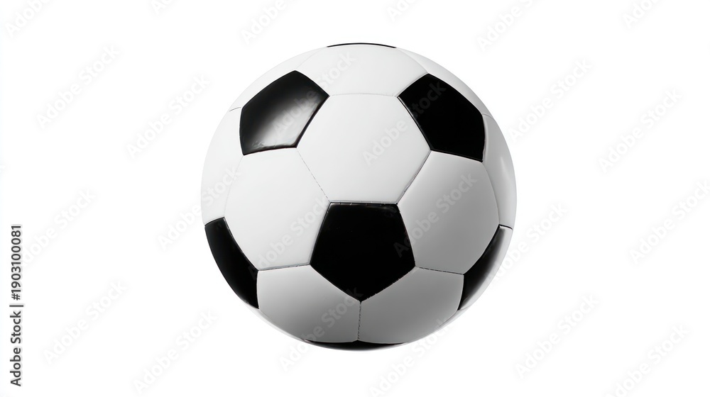 Fototapeta premium Soccer ball, white and black