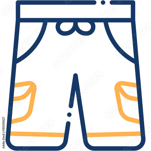 Summer Swim Shorts and Beachwear Vector Icon