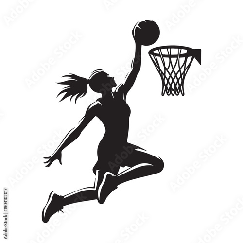 basketball dunk vector silhouette clip art logo design illustration.  abstract dunk icon collection