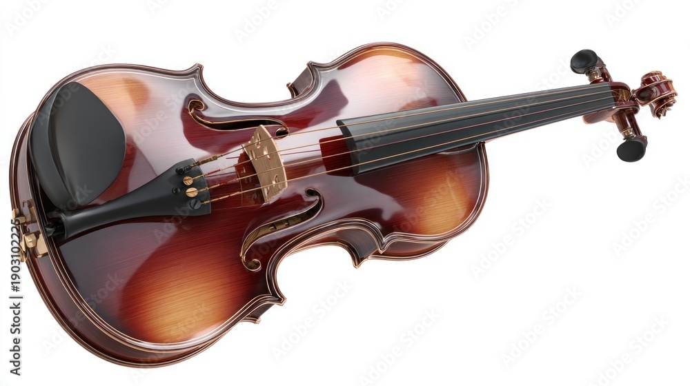 Fototapeta premium Violin on white background (3)