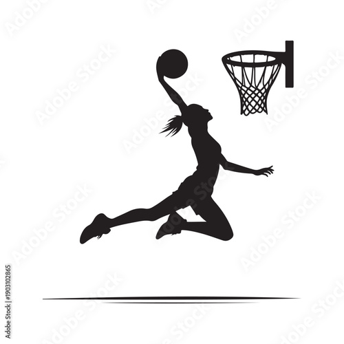 basketball dunk vector silhouette clip art logo design illustration.  abstract dunk icon collection