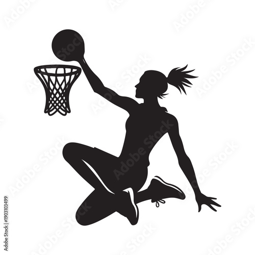 basketball dunk vector silhouette clip art logo design illustration.  abstract dunk icon collection