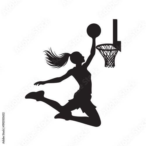 basketball dunk vector silhouette clip art logo design illustration.  abstract dunk icon collection