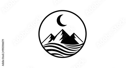 Esports logo with eagle head inside hexagon symbol in black and white