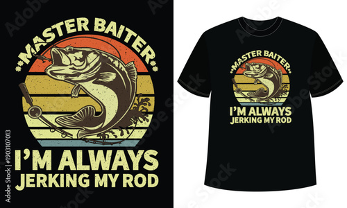 Master Baiter Fishing Rod Tshirt