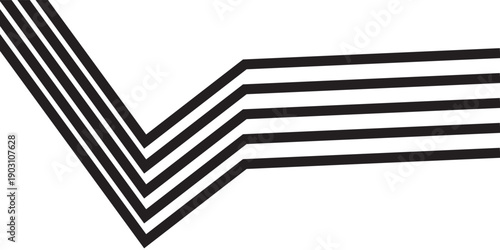 Abstract perspective line wave stripes with 3d dimensional effect.