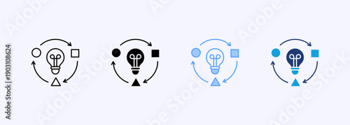 Transformation Icon Set Multistyle Various Collection Element For Design