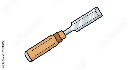 Woodworking Chisel Tool with Wooden Handle