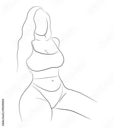 Woman bikini vector image
