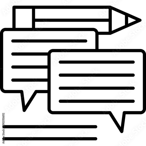 Writing Icon Vector Element