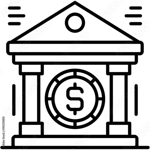 Bank Icon Vector Element