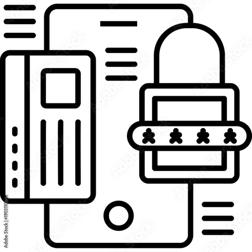 Pin Code Icon Vector Element