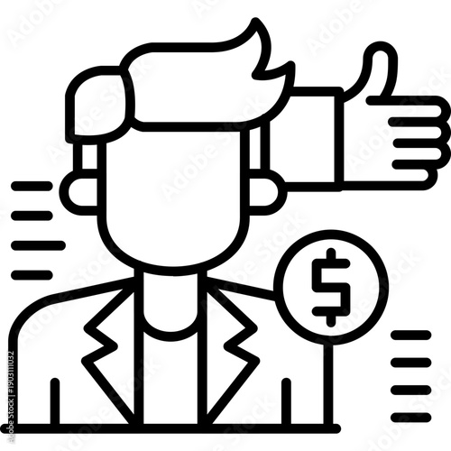 Cost Per Click Icon Vector Element