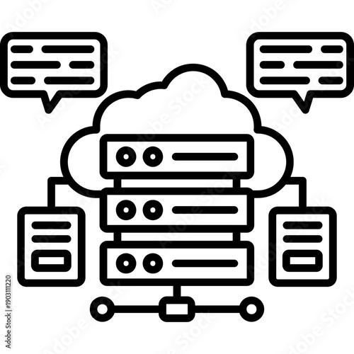 Hosting Icon Vector Element