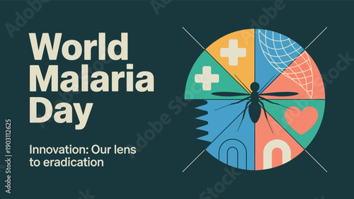 World Malaria Day Global Health Awareness Disease Prevention Illustration