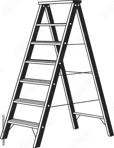 ladder isolated on white background