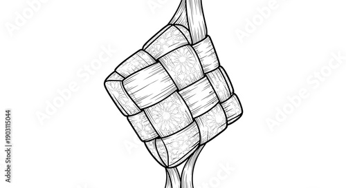 Hand drawn illustration of a tea bag.