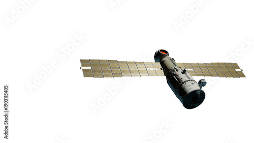 Satellite orbiting in outer space