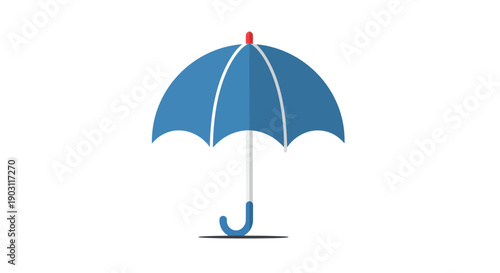 Blue umbrella icon on white background