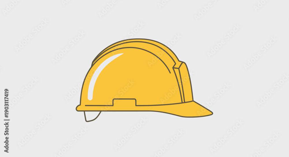 Fototapeta premium Yellow Hard Hat Icon