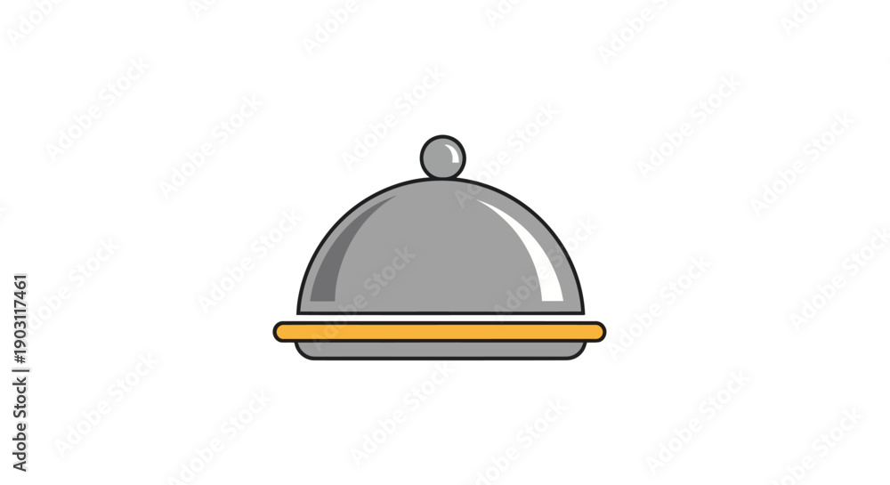 Obraz premium Gray Serving Dish with Yellow Tray