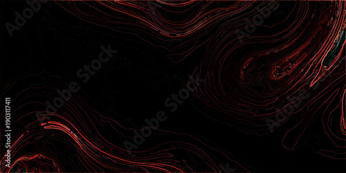 Vector Abstract dark elegant background features crimson and black swirling patterns